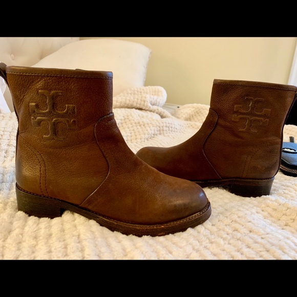 Tory Burch Chocolate Brown Simone Booties - Picture 2 of 3